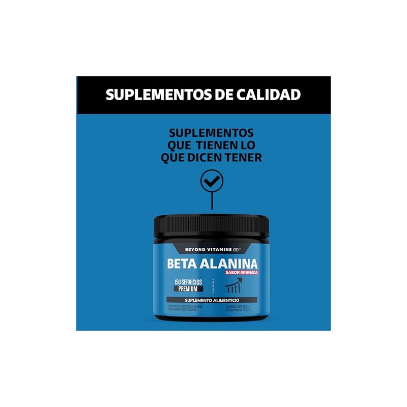 Beyond Vitamins Beta Alanina Premium en Polvo Pre EntrenoPre Workout