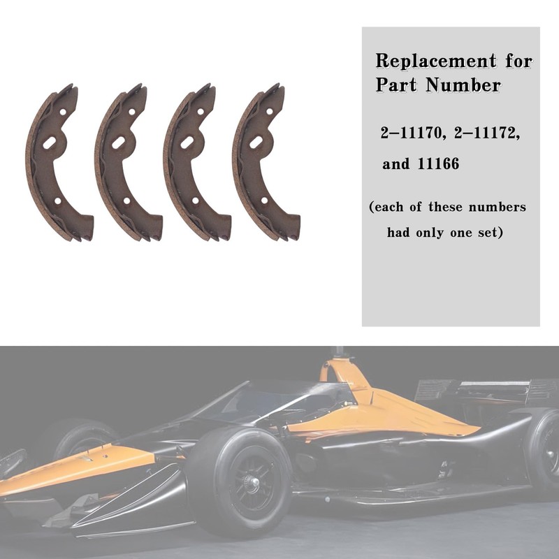 Brake Shoe Set 2 WD Both Wheels Replacement for Chuck