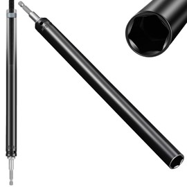 Blulu 9/16"(14mm) Power Nut Driver, Nut Runner Hollow Socket with 1/4" Hex Shank, Fit Long Bolts and Ductwork for Overhead Fastening Applications Operations(2 Packs,10 Inch)