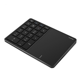 Sanpyl Teclado Numérico Inalámbrico, 2 en 1 22 Teclas 2.4G Touchpad Bluetooth 4.2 Teclado Numérico, Tipo C Carga 500mAh Teclado de Contabilidad Financiera, para Computadora Portátil, PC,(Negro)