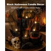 Homemory 12pcs Black Remote Timer LED Tea Lights Candles, 400+Hours