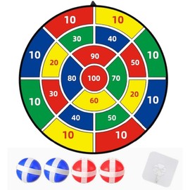 merrytime Dart Board, Large, Velcro Toss Game, Parent-child Play, Educational Sports Game, Multiplayer Play, Recreation, Kids Dart Target, For Events, Prizes, Toy, 29.1 inches (74 cm), Multicolored