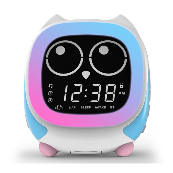 iTOMA Addo Kids Alarm Clock,Sunrise/Sunset Simulation Bedside Lamp, Grow Children's Clock Trainer,White Noise Sleep Sounds Wake Up Clock Owl CKS912
