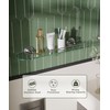 WZKALY Glass Shelf for Bathroom, 20 Inch Glass Floating Shelves