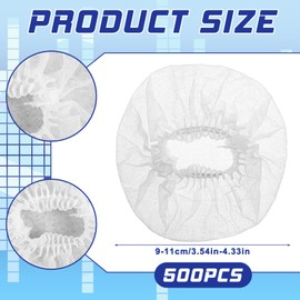 500Pcs Disposable Headphone Covers Size 9-11cm Non-Woven Stretch Headset Ear Covers for Most On Ear Headphones(White)