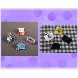 kotokari Pin Badge Pin Brooch Badge Pin Badge Motif Alloy Pin Ornament Set, Metal