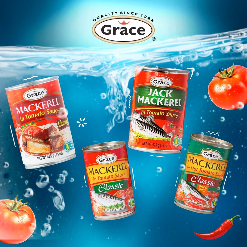 Grace Chunky Mackerel In Tomato Sauce 15oz - 2 Pack