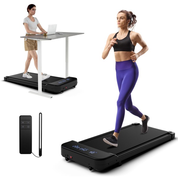 GYMAX Walking Pad, 2.5HP 3 in 1 Under Desk Treadmill