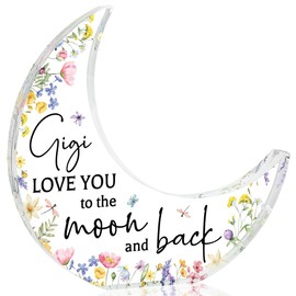 Gigi Gifts for Grandma - Gifts for Gigi Delicate Gigi Birthday Gifts from Grandkids Acrylic Moon Decorations 5.0 x 5.0 Inches Mothers Day Christmas Birthday Gifts for Gigi, Ideas