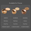 KITCHENDAO Bamboo Salt and Pepper Bowl Box Cellar Container Divided,