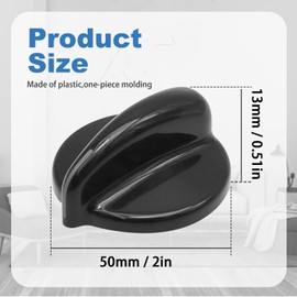 Aynaxcol 4 Pcs WB03T10236 Burner Control Knob Black Cooktop Knobs Gas Range Knobs Replacement for GE Gas Range Stove Oven JGP933BEK1BB JGP933BEK2BB JGP933CEK1CC Replaces AP3883034 1166373