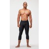 DEVOPS 2 Pack Men's 3/4 Compression Pants Athletic Leggings (Large,