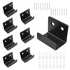 Black Tile Wall Mount Bracket, 8 Pcs, Inner Width 25mm