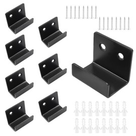 Black Tile Wall Mount Bracket, 8 Pcs, Inner Width 25mm | Stainless Steel, Heavy Duty, For Mirrors & Pictures, Ceramic Tile Display