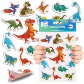 Dinosaur Gel Sticker Set, 3D Stickers for Children, Dinosaur, 12 Stickers (Dinosaur)