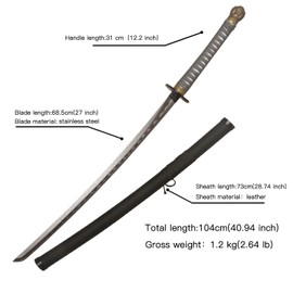 ZKBWFLA Real Metal Game Replica Prop Moonveil Sword 41inchs for Cosplay Display and Collection