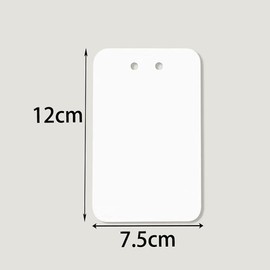 JIHUOO 100 Pcs Keychain Display Card Holder with Self Sealing Bags Keychain Packaging Supplies Jewelry Display Cards for Necklace Bracelet White