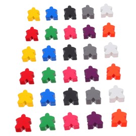 POPETPOP 100pcs Game Tokens Sorting Wooden Maple Token Counting Chess Figure Board Game Maple Board Toes