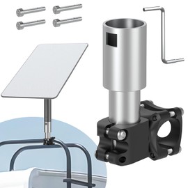 Starlink Mount for RV Ladder, Starlink Mount for Roof Rack,Load-Bearing 200lbs, Installation Range 0.8-1.17” for Pole/Roof/SUV/Outdoor (All Aluminum Material)