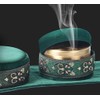 Moxibustion Moxa Cone Burner Box Set, Portable Copper Acupuncture Moxa
