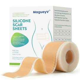 Parches de Silicona para Cicatrices, Láminas de Silicona Reutilizables para Reducir la Apariencia de Cicatrices, Cesárea, Cirugía, Acné y Estrías, Suaves y Transpirables