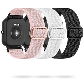 3 Pack Stretchy Nylon Watch Bands Compatible IDW13,IDW16,IDW19 Smartwatch Bands, LYSANDRA 22mm Stretch Elastics Nylon Adjustable Replacement Strap Accessories for Men & Women Compatible for IDW19 Watch (3 Pack-3)