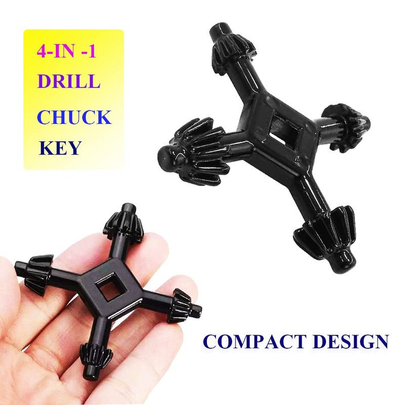 Tomato Palace Drill Chuck Key 4-In-1 Universal Drill Chuck Key