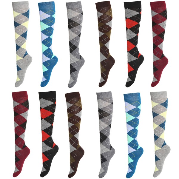 12 Pairs Women Knee High Socks 196012