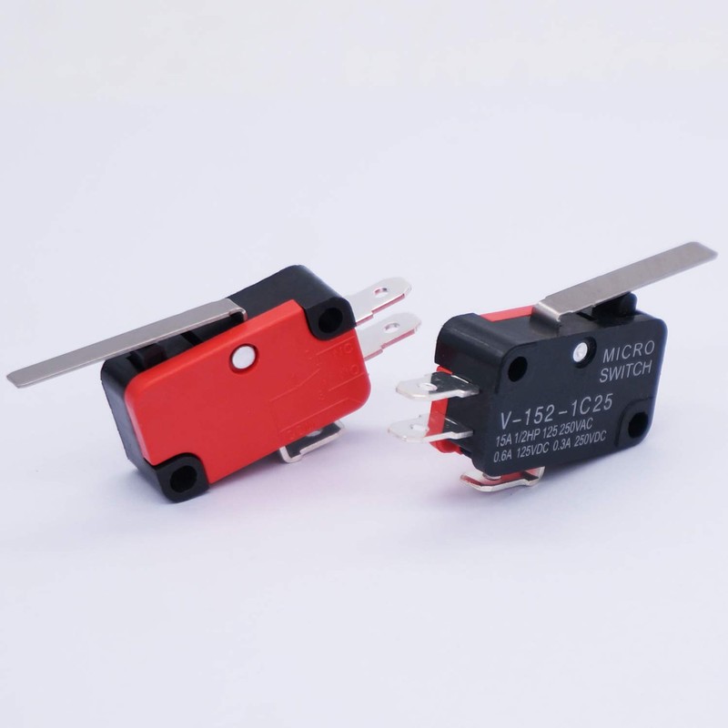 Twidec/6Pcs Micro Limit Switch Short Straight Hinge Lever Arm SPDT