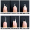 Cycullinyt Long Coffin False Nail Tips, 100pcs Pre-Shape Ballerina Press
