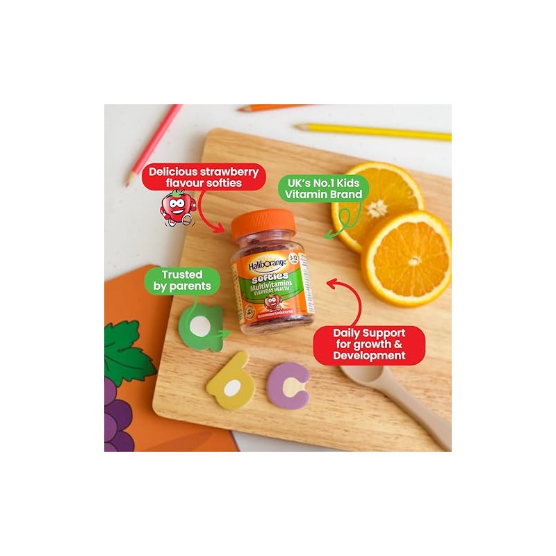 Haliborange, Kids Multivitamins Softies, Strawberry, 30 count
