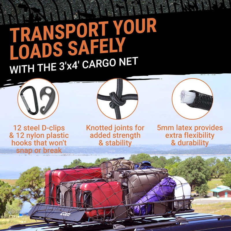 Grit Performance Cargo Net for SUV - 3 x 4