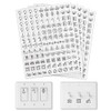 GOMAKERER 600pcs Light Switch Sticker Labels, 28 Designs Transparent Switch