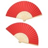 Woohome 15 PCS Hand Fan Foldable Paper Fan for Dancing,