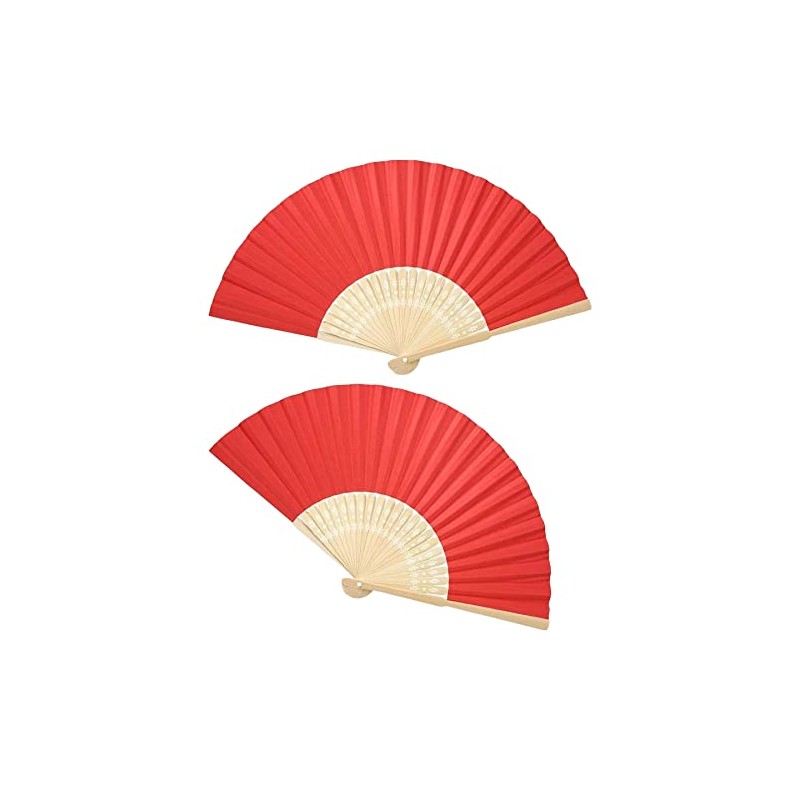 Woohome 15 PCS Hand Fan Foldable Paper Fan for Dancing,