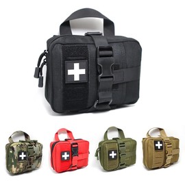 Survival First Aid Kits Tactical EMT Pouch Rip Away Molle Medical Pouches IFAK Emergency Survival Bag for Travel Outdoor Hiking Camping Supplies - Color: CP