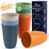 HOTEC 8-Pack 15oz Plastic Cups, BPA-Free Reusable Drinking Cup set,
