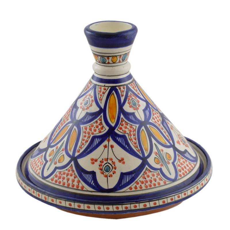Moroccan Handmade Serving Tagine Exquisite Ceramic With Vivid colors Original