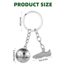 Sport Keychain Soccer Keychain Football Keychain Mini Cute Soccer Keychain with Key Ring Backpacks Charm Keychain Hanging Bag Key Ring for Men Women Soccer Fans Themed Birthday Party Gift