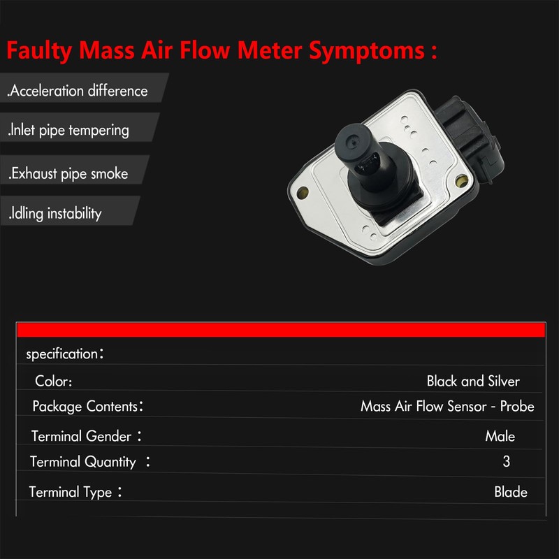 Mass Air Flow Sensor Meter MAF 16017-1S710 Compatible with Nissan