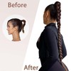 YOSILADY Long Braid Ponytail Extension with Elastic Tie 2Pcs Black