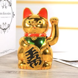 FTVOGUE Mano de Oro ondeando Up Riqueza Prosperidad Bienvenida Gato Buena Suerte Decoración