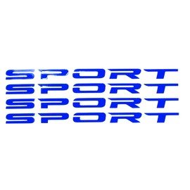 X AUTOHAUX 4Pcs Square Wheel Rim Decal Stripe Reflective Wheel Decals Stickers Blue PET