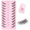 Sixstarhair Half Lashes with Clear Band False Eyelashes Natural Look
