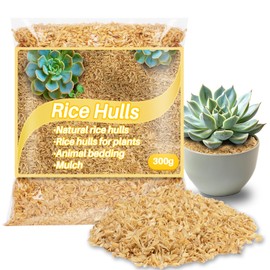 RAINFLOW 10.58 OZ Rice Hulls for Plants - Horticultural Grade Rice Hulls for Gardening Organic Use Rice Husk for House Plants and Chicken Bedding