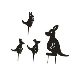 MERRYHAPY Kangaroo Garden Ornaments Outdoor 1 Set of Decorative Lawn Animal Statue Hollow Kangaroo Decors Garden Art Decor Time-Saving Iron Insert