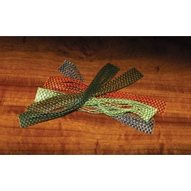 Crazy Legs Barred Fly Tying Material (Barred Orange/Gold Flake)