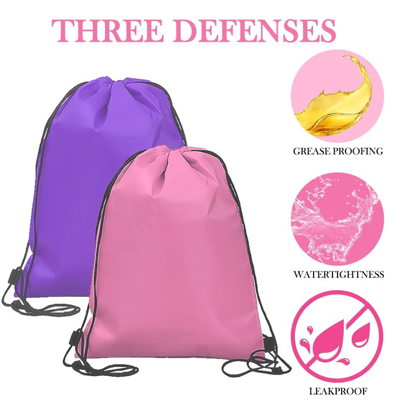 2 Pack Cooler Bag Drawstring Backpack Cooler Bag Foldable and