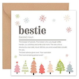 Felbridge Studio - Best Friend Christmas Card - Special Friend Christmas card - Friendship Xmas Cards - Cute Gifts for Friends BFF - 14cm