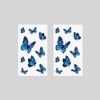 Oottati 2 Sheets Small Tiny Temporary Tattoo Stickers Blue Butterfly